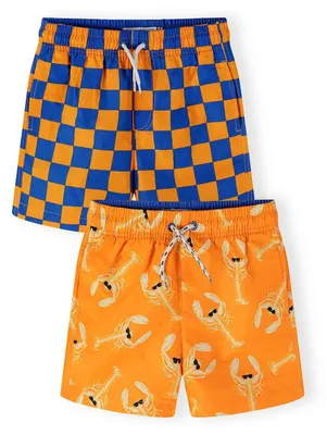 Minoti Badehose Orange für Jungen, Vorderansicht
