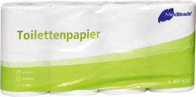 Produktbild von Meditrade® Toilettenpapier 2-lagig, 8 Rollen