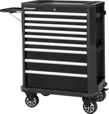 Produktbild von Werkzeugwagen mit 9 Schubladen, schwarz