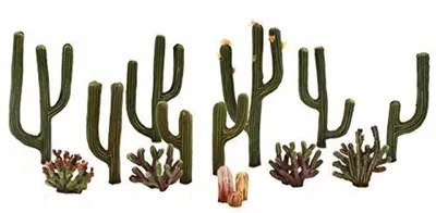Kunststoff-Cactussen, 6 cm, für H0/HO und 0, 1:87/1:45