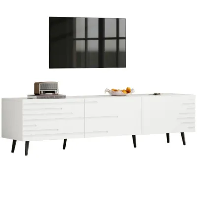 Produktbild von TV-Schrank mit 3 Klapptüren, lowboard,TV-Ständer, Kabinett,Wohnzimmerschrank,für Fernseher um die 80 Zoll, Stauraum,180 x 40 x 48 cm