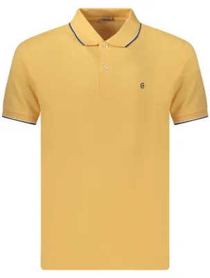 Produktbild von Stilvolles Herren Kurzarm-Poloshirt in Orange mit Kontrastdetails