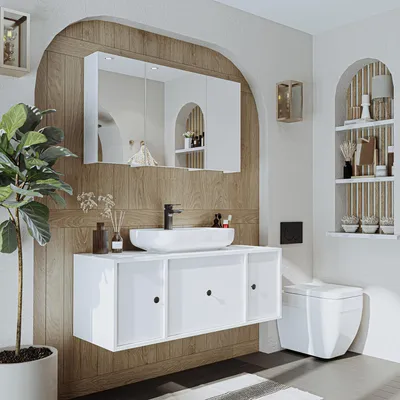 Obrázek produktu pro Roomart GUSTO-I-120 – 3dílná koupelnová sestava, šířka 120 cm, bílá