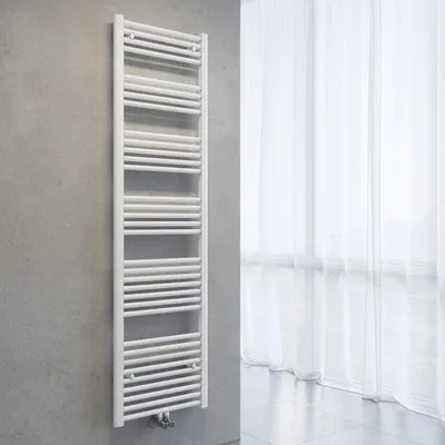 Productafbeelding van SONNI Handdoekradiator, handdoekdroger, 1800 x 500 mm, wit, warmwaterradiator zonder verwarmingselement