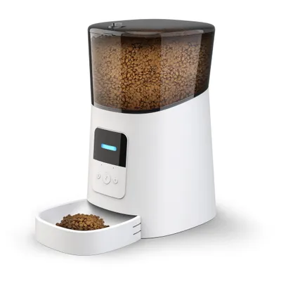 Image de Distributeur intelligent de nourriture pour animaux de compagnie connecté à Smartfeed, 6 L, fonction de programmation, blanc