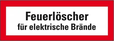 Produktbild von Dreifke® Schild I Feuerwehrschild Feuerlöscher für elektrische Brände, Kunsts...
