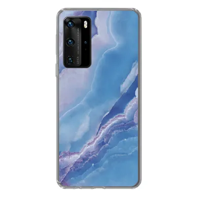Produktbild von MuchoWow® Handyhülle Schutzhülle Hülle für Huawei P40 Pro Natursteine - Lila - Mineralien Silikon Softcase Handy Hülle - Schutz