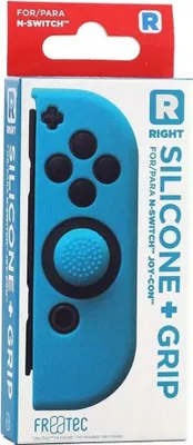 Immagine prodotto di Parte destra in silicone + impugnatura per Joy-Con N-Switch - Blu