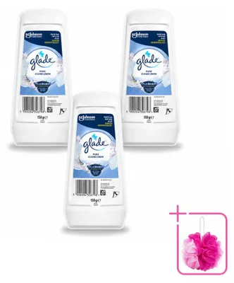 Produktbild von 3 x Glade Gel Lufterfrischer - Pure Clean Linen - 150 g - Sparpackung - 3 Stücke