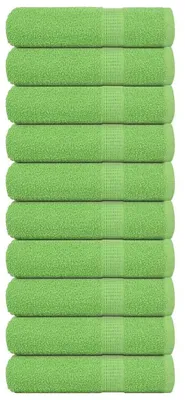 Image de vidaXL Serviettes de bain FROGN, lot de 10, vert pomme, 100 x 150 cm, 360 g/m²