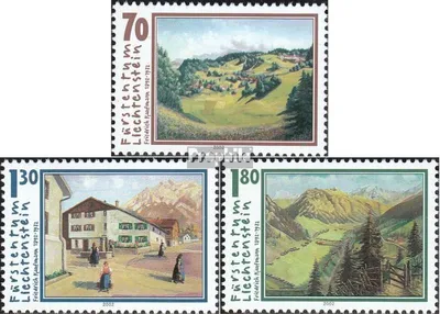 Produktbild von Briefmarken Liechtenstein 2002 Mi 1286-1288 (kompl.Ausg.) gestempelt Liechtensteiner Maler
