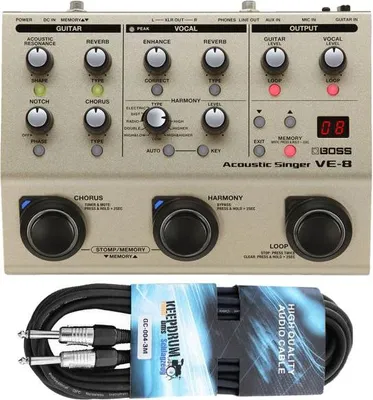 Produktbild von Boss Effektgerät VE-8 Acoustic-Singer mit Klinkenkabel