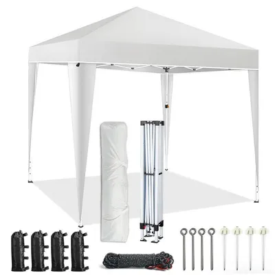 Obrázek produktu pro 3X3M Pop-Up pavilon Skládací, Instant Outdoor pavilon Stan pro kempování, pláž, zahradu, party a outdoorové akce, bílá