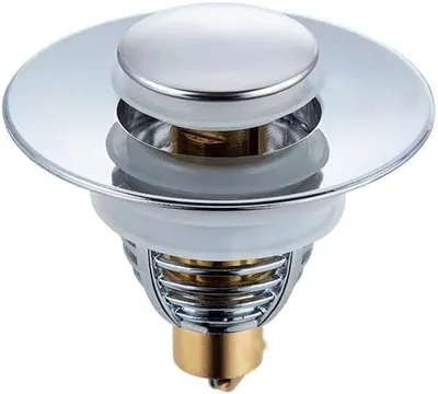 Produktbild von Universal Waschbeckenstöpsel, Pop Up Waschbeckenstöpsel Abdeckung mit Sieb für 27-41mm Abflusslöcher, Edelstahl Push Style Stöpsel für Waschbecken