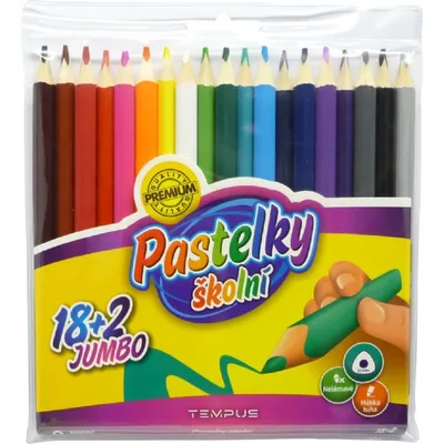 Obrázok produktu pre Pastelky Tempus Jumbo 18+2 3HR- 1319
