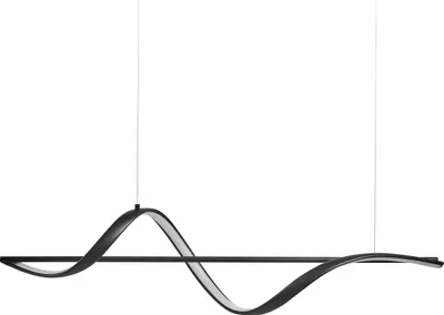 Produktbild von BELIANI Hängeleuchte LED Schwarz Metall u. Silikon Länglich Gewellt Wellenform Langes Kabel Modern Beleuchtung Leuchte Esszimmer Schlafzimmer Wohnzimmer