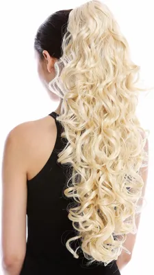 Produktbild von WIG ME UP Zopf Pferdeschwanz Lockig Lang Voluminös Platinblond N1095-V-613