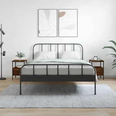 Produktbild von The Living Store Nachttische 2 Stk. Braun Eichen-Optik 34x36x50 cm Holzwerkstoff