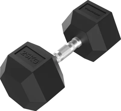 Immagine prodotto di Tunturi Platinum Hexa Manubrio - Gomma - 1x 35kg - Nero