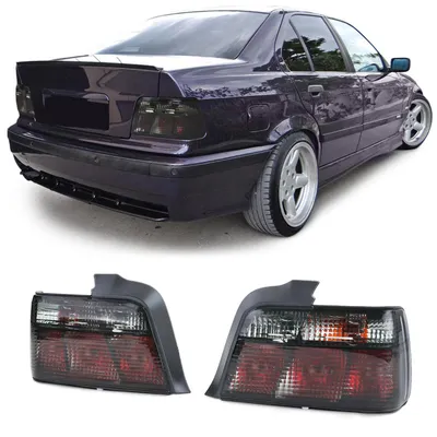 Für BMW 3er E36 Limousine 1990-1999 Rückleuchten Klarglas Schwarz Smoke in der Farbe Schwarz von Carparts-Online GmbH