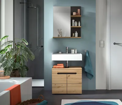Produktbild von Canu Badmöbelset C2 Eiche Nachbildung, grau.