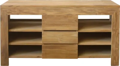 Produktbild von Teako Design Waschtisch Pajala Teak Massivholz mit Schubfächern 150x50x80 cm