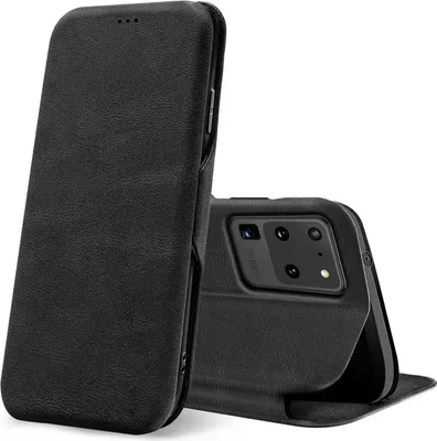 Produktbild von Conie Retro Klapp Tasche für Samsung Galaxy S20 Ultra Kartenfach Hülle Rundumschutz in Schwarz