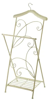Produktbild von Herrendiener Stummer Diener Jackenständer Kleiderständer - Metall Vintage Weiß