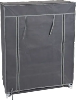 Produktbild von Schrank mit 3 Regalen Excellent Houseware, Polyester, 60x30x80 cm, grau
