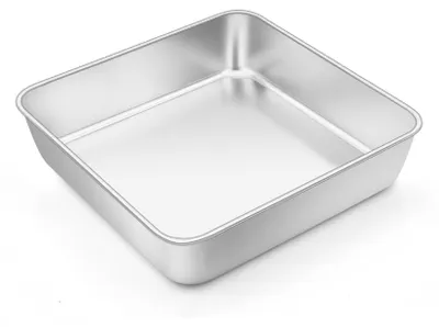 Obrázek produktu pro Nerezová obdélníková forma na koláče, 20 x 20 cm