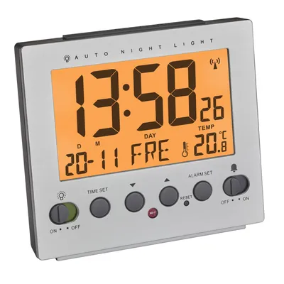 Produktbild von Digitaler Funk-Wecker TFA 60.2561.55 Nachtbeleuchtung über Lichtsensor