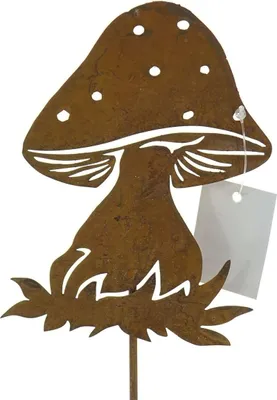 Produktbild von SCHEULEN  Weihnachtsdeko Gartenstecker Fliegenpilz mit Rostfinish 48 cm - Metall