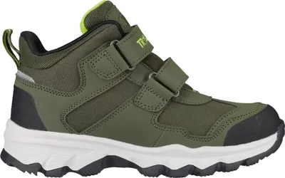Image de Bottes de randonnée pour enfants Trollkids Kjerag, modèle garçon, lacets, couleur verte, chaussures de loisirs