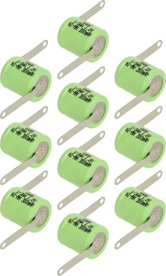Produktbild von vhbw 10x NiMH Ersatz Knopfzellen-Akku (300 mAh, 1,2 V, NiMH)