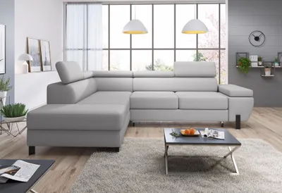 Immagine prodotto di Divano angolare componibile, imbottito, con funzione letto, design moderno, divano angolare a forma di L