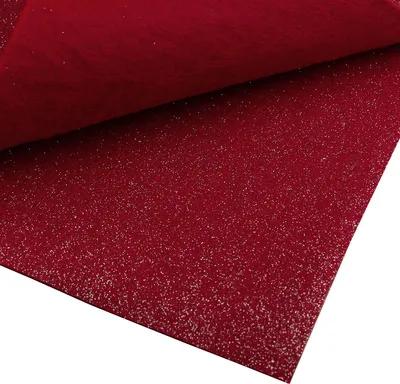Produktbild von Filz 30x40cm Glitzer dunkelrot