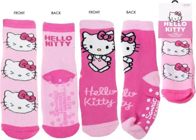 Image de Hello Kitty 2 paires de chaussettes antidérapantes Chaussettes souples pour enfants 27/30