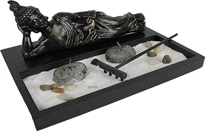 Produktbild von Zen - Garten mit Buddhafigur mit Dekokerzen Sand Nr:YH-30