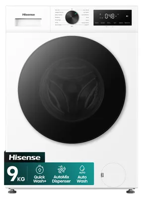 Produktbild von Hisense WF1I9042BWP2, Frontlader, 9 kg, B, 72 dB, 1400 RPM, A