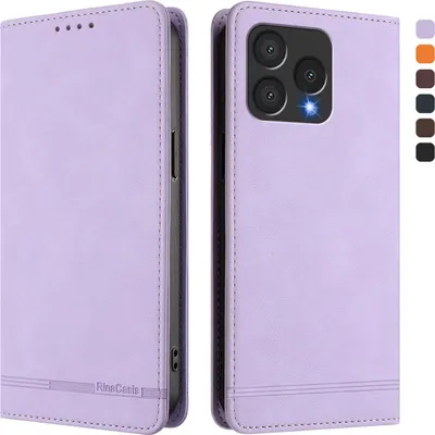 Image de Etui pour Cubot A40, étui rétro en cuirPolyuréthaneavec support et fentes pour cartes Violet
