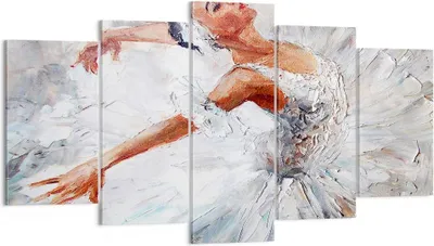 Produktbild von Bild auf Leinwand - Leinwandbild - Frau Tanz Ballett Körper - 160x85cm - Wand Bild - Wanddeko - Leinwanddruck - Bilder - Kunstdruck - Wanddekoration - Leinwand bilder - Wandkunst - EA160x85-3101