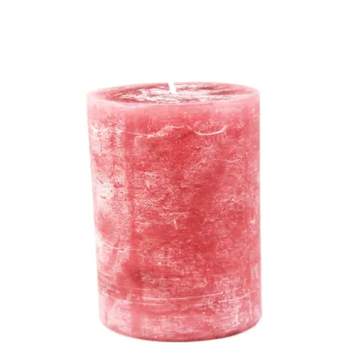 Produktbild von Stumpenkerze rosenholz durchgefärbte Kerze aus Wachs Paraffin Höhe 8cm