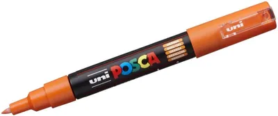 Produktbild von Fasermaler Uni Posca PC-1MC 0,7 orange Packung mit 6 Stück