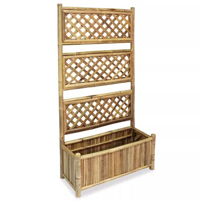 Immagine prodotto di vidaXL Letto rialzato con traliccio in bambù 70 cm