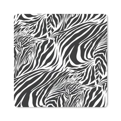 Produktbild von MuchoWow® Mauspad Mousepad Muster - Zebramuster - Schwarz 20x20 cm - Mousepads - Maus Mat - Pad - Mausunterlage - Desk Mat - Bureauartikeln