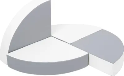 Image de Roue de 4 grands blocs de mousse Roue de 4 grands blocs de mousse (couleur : blanc, gris)