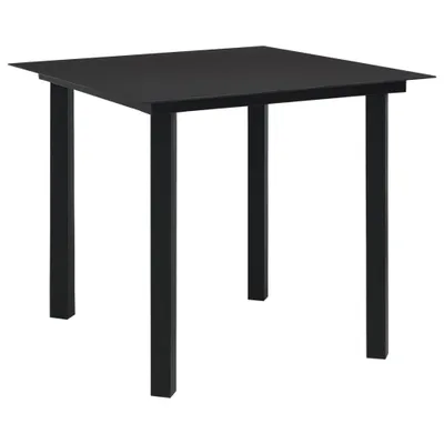 Image de vidaXL Ensemble de jardin 3 pièces noir verre et acier