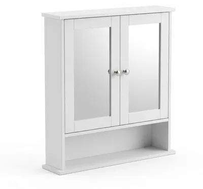 Zdjęcie produktu dla Wisząca szafka łazienkowa z lustrem LUMA, 56 x 13 x 58 cm