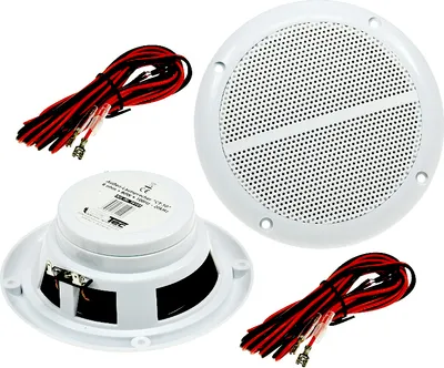 Produktbild von 2 Marine Lautsprecher 80W Wetterfeste Einbaulautsprecher für Bad Sauna Garten Küche Heimkino Auto Kofferraum Boot Yacht weiße Boxen Lautsprecher 2.0-System