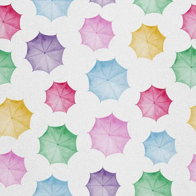 Produktbild von OUTDOOR DEKOSTOFFE OXFORD - Motiv Pastell Regenschirme